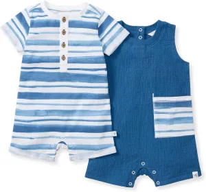 Burt's Bees Baby Baby Boys Jumpsuit, 100% Organic Cotton One-piece Romper Short Or Long Sleeve Shortall Coverall