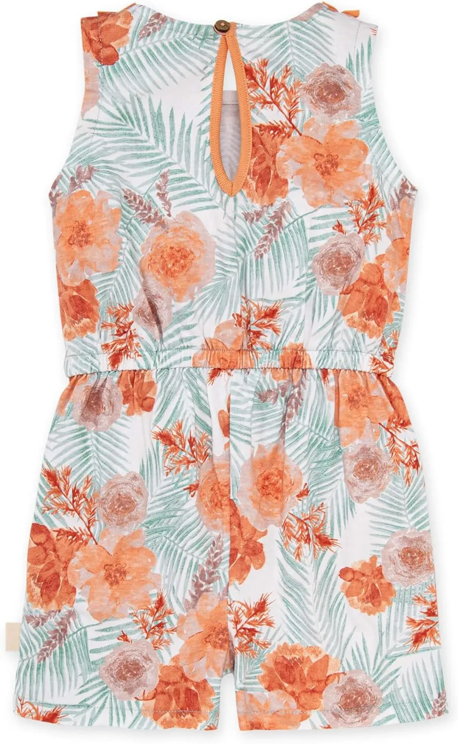 Burt's Bees Baby Baby Girls Romper - 100% Organic Cotton, One-Piece Shortall Girl Outfit for Sizes Newborn to 24 Months