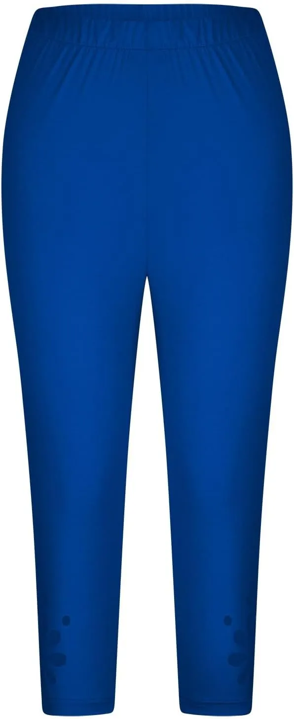 Capri Leggings for Women Knee Length Capri Leggings 2024 Summer Cropped Pants Casual Solid Comfy Capris Capri