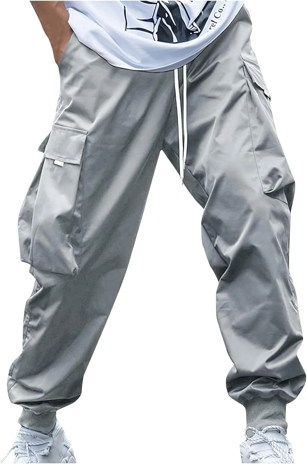 Cargo Joggers Men Baggy Casual Athletic Jogger Cargo Pants Drawstring Fashion Y2k Streetwear PantalóN Cargo Hombre