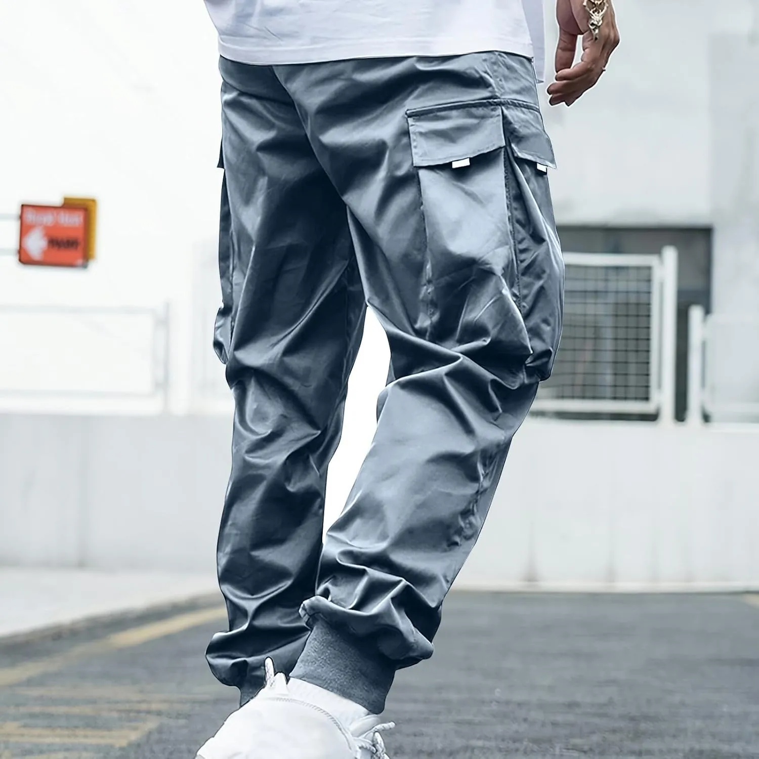 Cargo Joggers Men Baggy Casual Athletic Jogger Cargo Pants Drawstring Fashion Y2k Streetwear PantalóN Cargo Hombre
