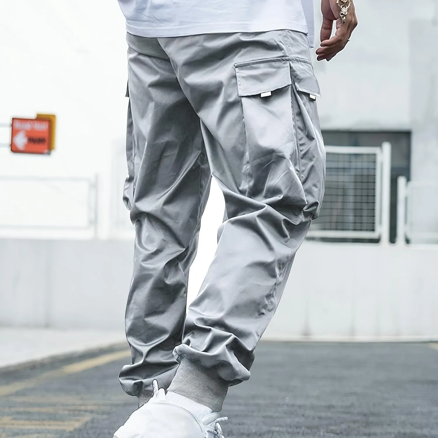 Cargo Joggers Men Baggy Casual Athletic Jogger Cargo Pants Drawstring Fashion Y2k Streetwear PantalóN Cargo Hombre