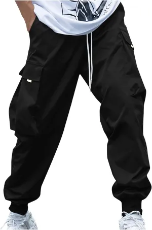 Cargo Joggers Men Baggy Casual Athletic Jogger Cargo Pants Drawstring Fashion Y2k Streetwear PantalóN Cargo Hombre