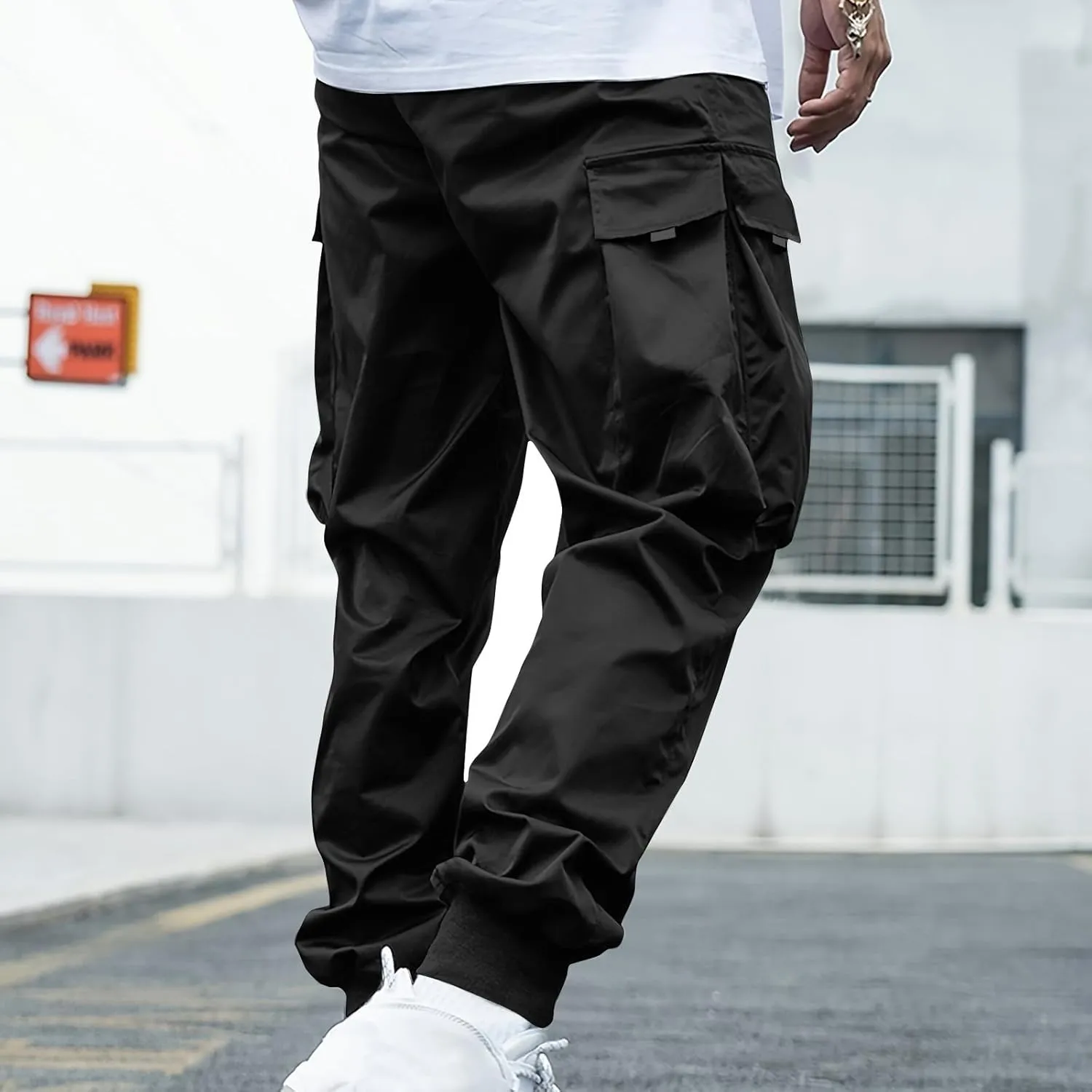 Cargo Joggers Men Baggy Casual Athletic Jogger Cargo Pants Drawstring Fashion Y2k Streetwear PantalóN Cargo Hombre