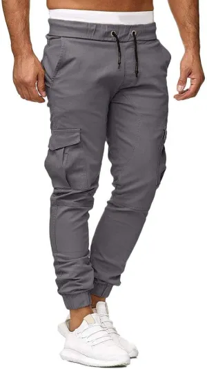 Cargo Pants For Men Mens Trendy Pants Solid Drawstring Sport Jogger Cargo Pants Cargo Outdoor Hiking Trousers Panrts