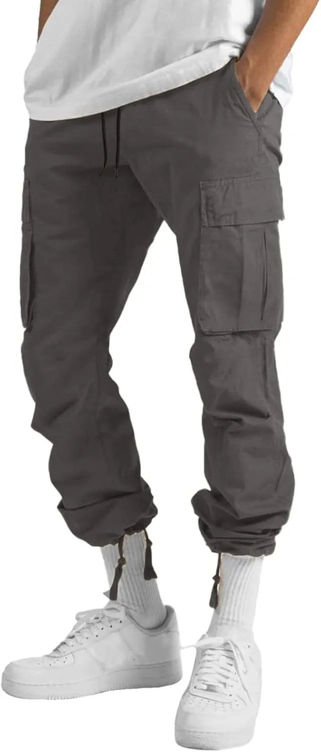 Cargo Pants for Men Relaxed Fit Mens Cargo Pants Sport Pants Drawstring Sports Trousers for Men Mens Cargo Sweatpants