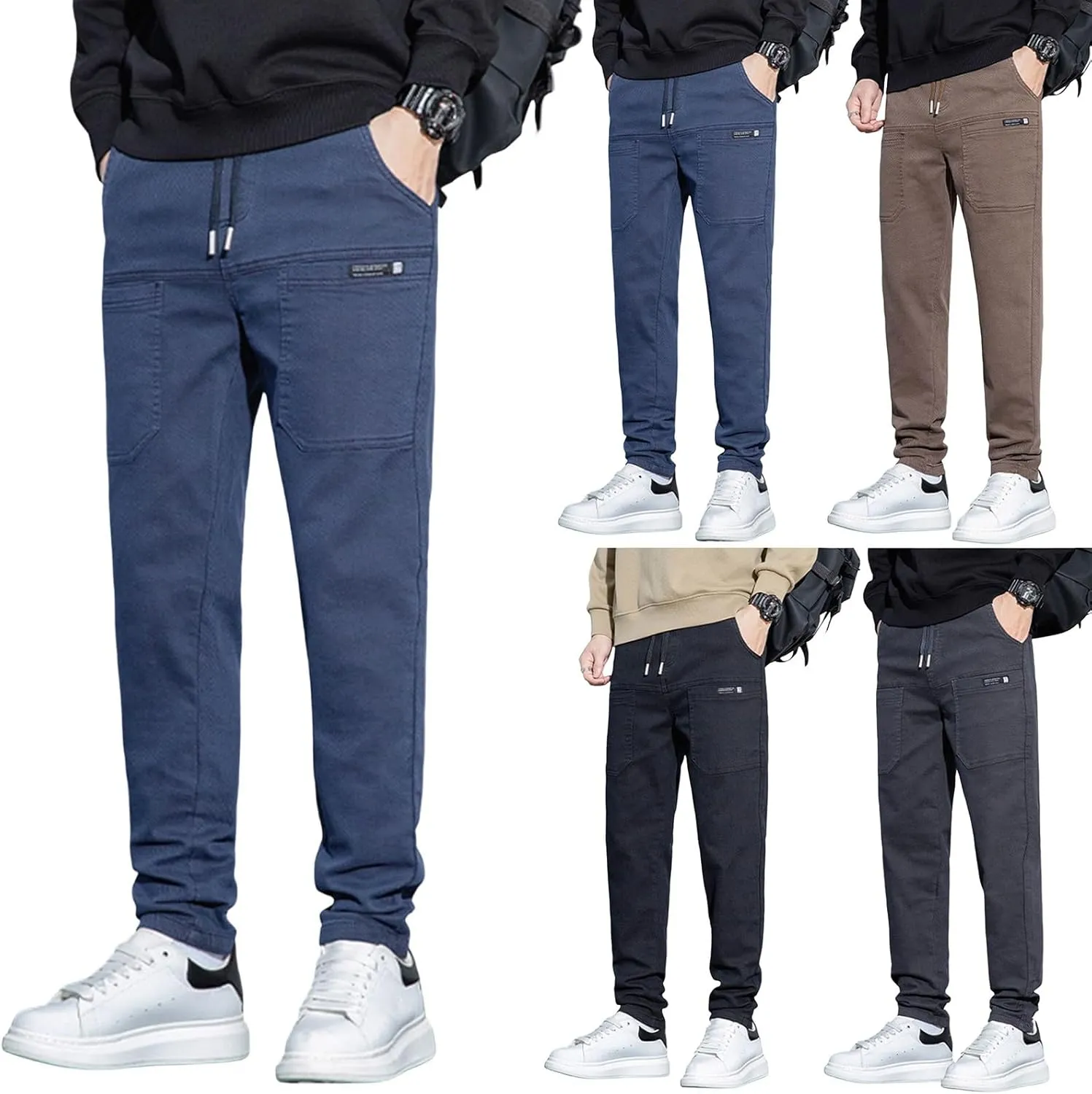 Cargo Pants for Men Slim Fit Multipants - High Stretch Multi-Pocket Durable Cargo Pants Mens Comfy Stretch Cargo Pant