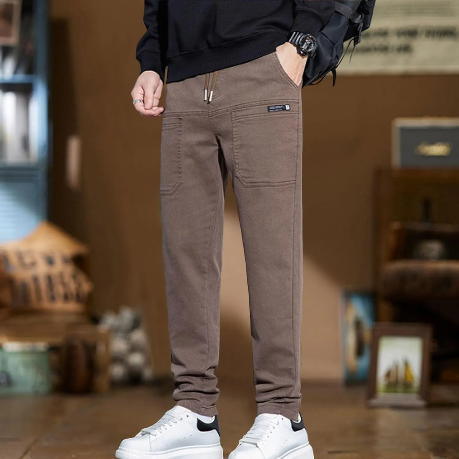 Cargo Pants for Men Slim Fit Multipants - High Stretch Multi-Pocket Durable Cargo Pants Mens Comfy Stretch Cargo Pant