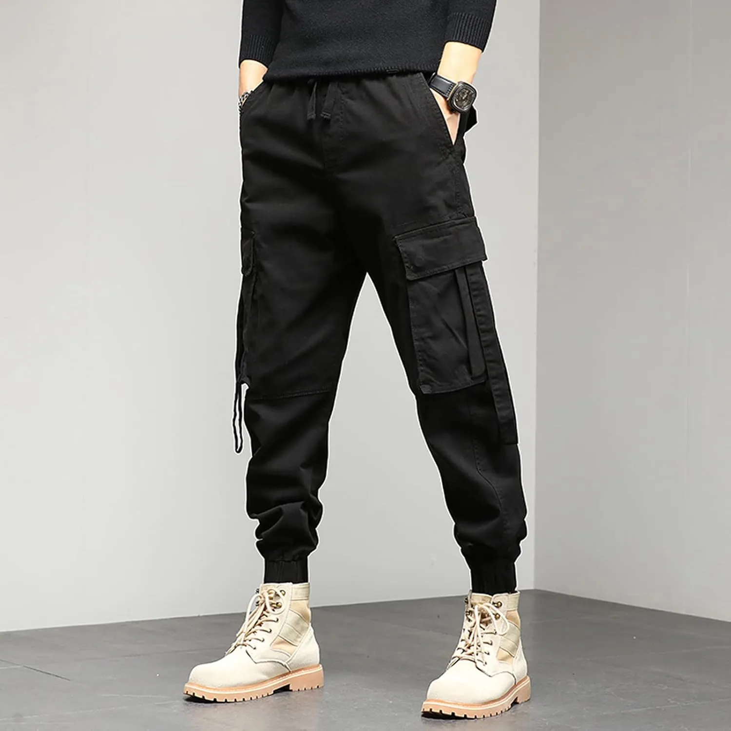 Cargo Sweatpants for Men Pants with 9 Pockets Lightweight Ripstop Cargo Work Pants Mens Wild Cargo Pants White Cargo