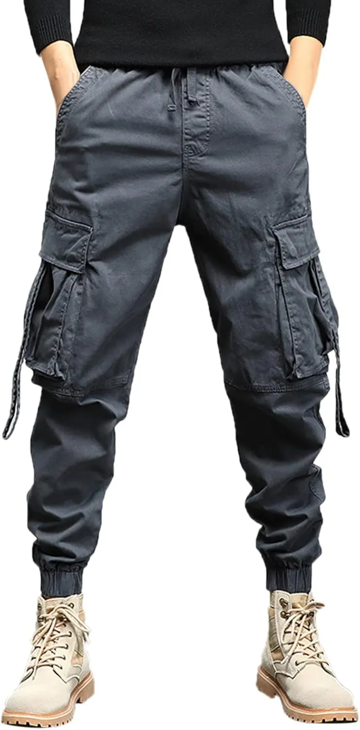 Cargo Sweatpants for Men Pants with 9 Pockets Lightweight Ripstop Cargo Work Pants Mens Wild Cargo Pants White Cargo