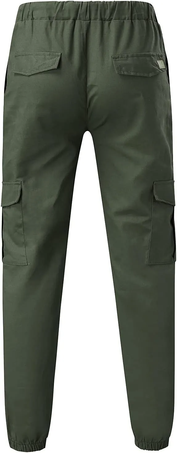 Cargo Sweatpants for Men Workout Trousers Casual Cargo Pants Fleece Joggers Sweat Pants for Men Mens Cargo Sweatpants