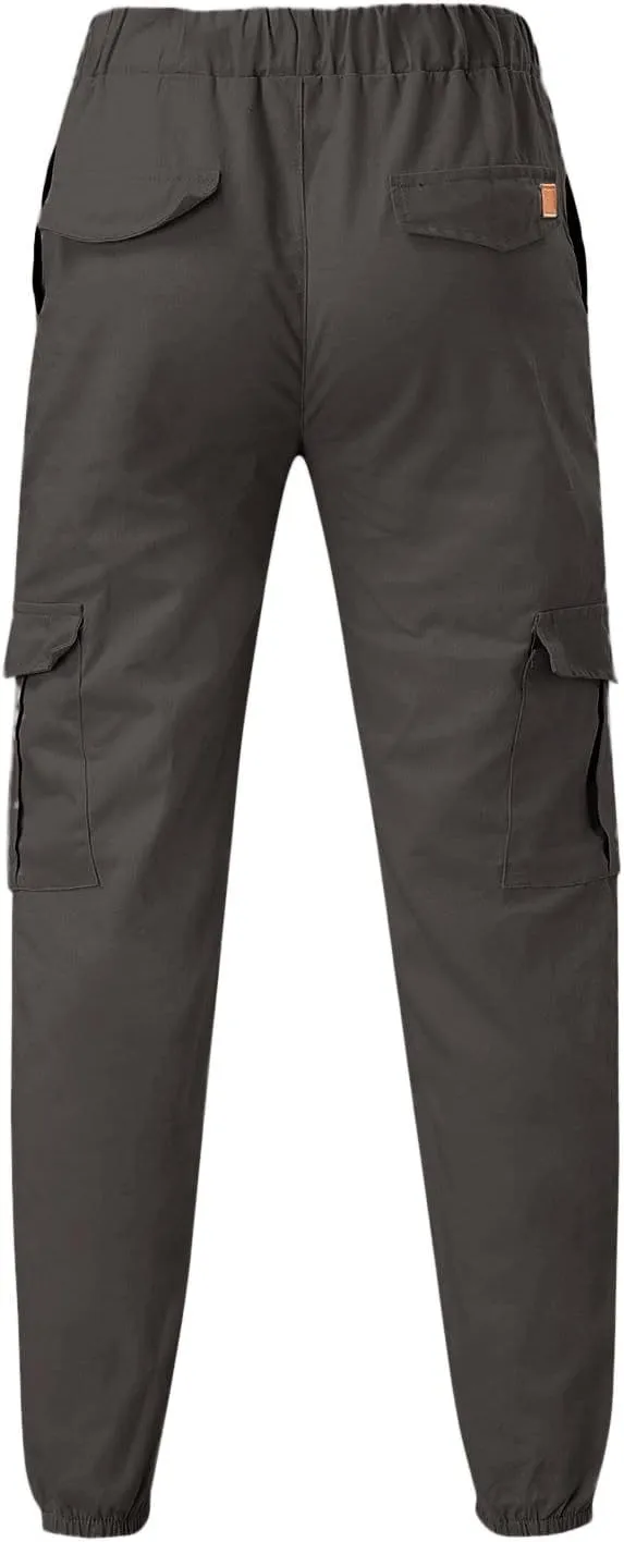 Cargo Sweatpants for Men Workout Trousers Casual Cargo Pants Fleece Joggers Sweat Pants for Men Mens Cargo Sweatpants