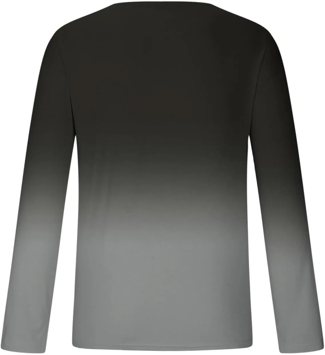 Casual Sports T-Shirts for Men Loose Crew Neck Gradient Long Sleeve Pullover Tops Fashion Comfort Athletic Blouses
