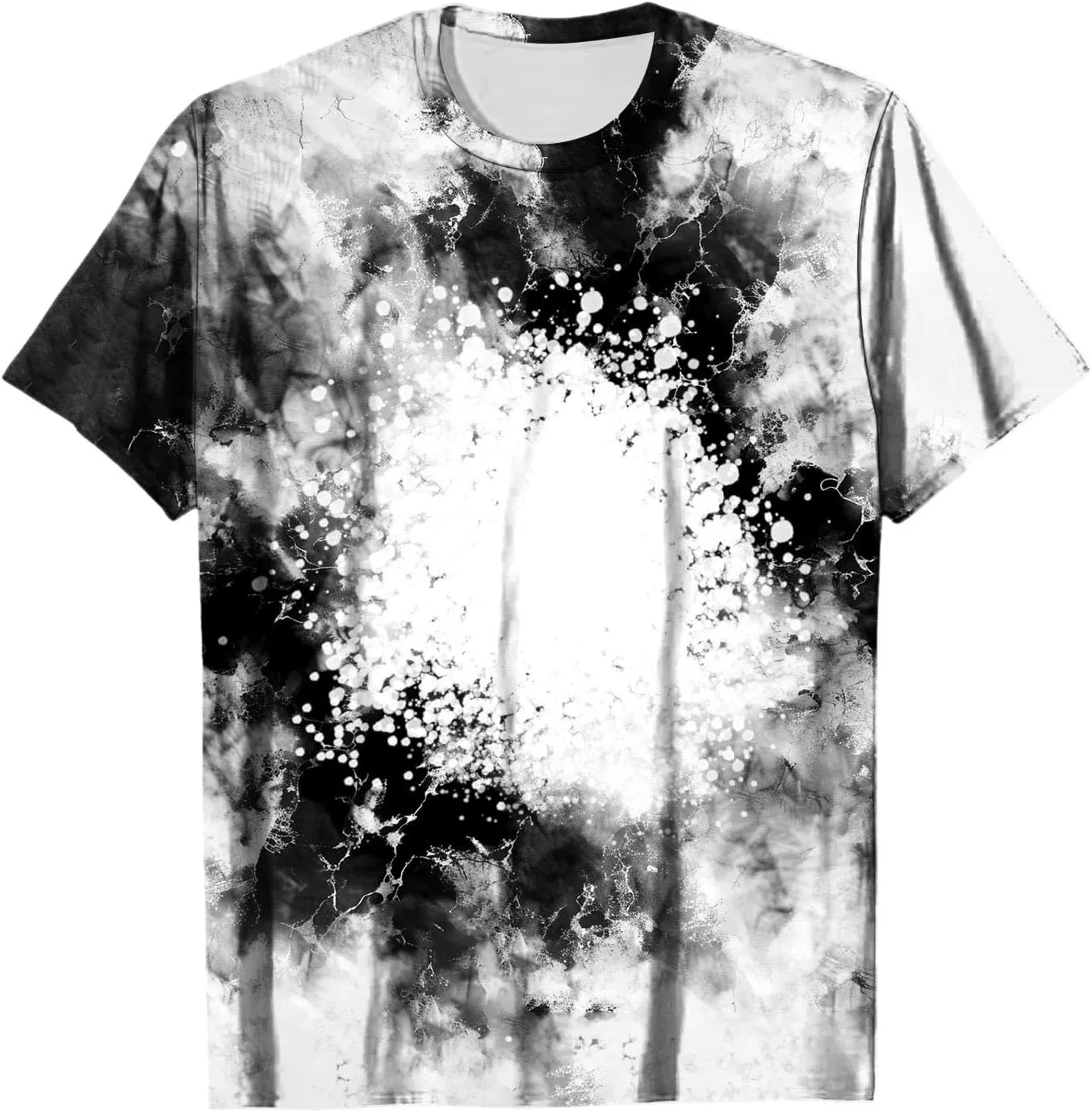 Ceboyel Womens Bleached Sublimation Blanks Shirts Leopard Graphic Tees Tops Short Sleeve Polyester Tshirts Cute Items Clothes