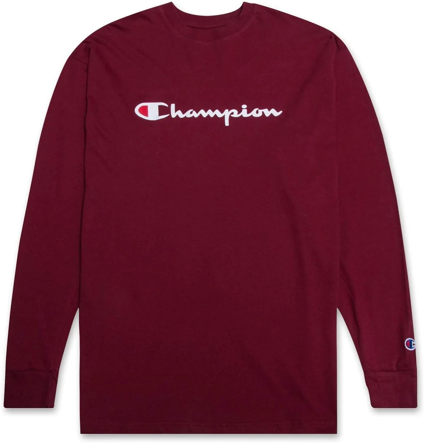 Champion Big and Tall Long Sleeve T Shirt for Men - Cotton Long Sleeve Tee