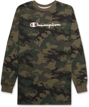 Champion Big and Tall Long Sleeve T Shirt for Men - Cotton Long Sleeve Tee