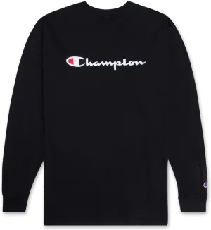 Champion Big and Tall Long Sleeve T Shirt for Men - Cotton Long Sleeve Tee