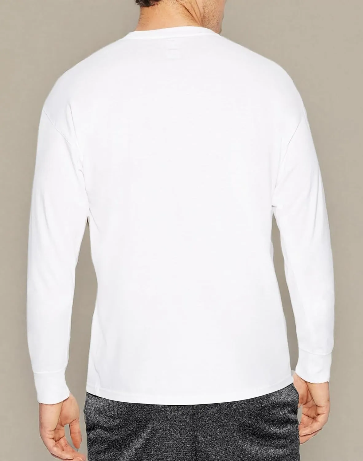 Champion Big and Tall Long Sleeve T Shirt for Men - Cotton Long Sleeve Tee