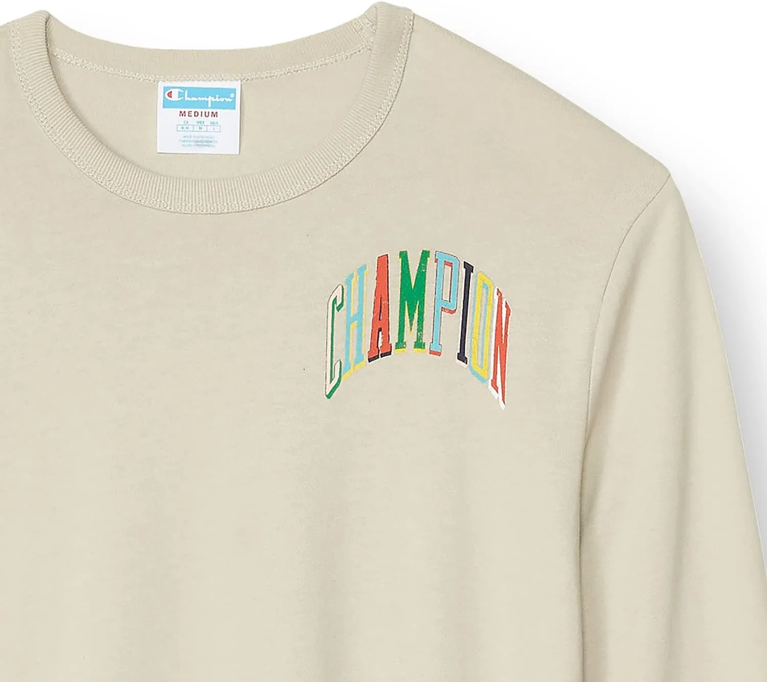 Champion Women's Boyfriend Long Sleeve Tee, Oversized Long Sleeve T-Shirt for Women, Women's Cotton Long Sleeve Tee