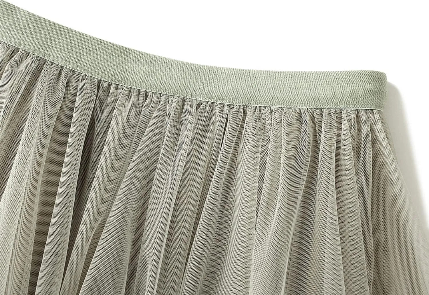 CHARTOU Women A Line Tiered Skirt Sheer Mesh Layered Skirt Maxi Long Tulle Skirt Tutu Flowy Ruffle Skirt