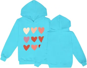 Children's Kids Hoodie Solid Multi Color Fashion Teen Boys Girls Love Print Casual Sweatshirt Pullover Fall Winter