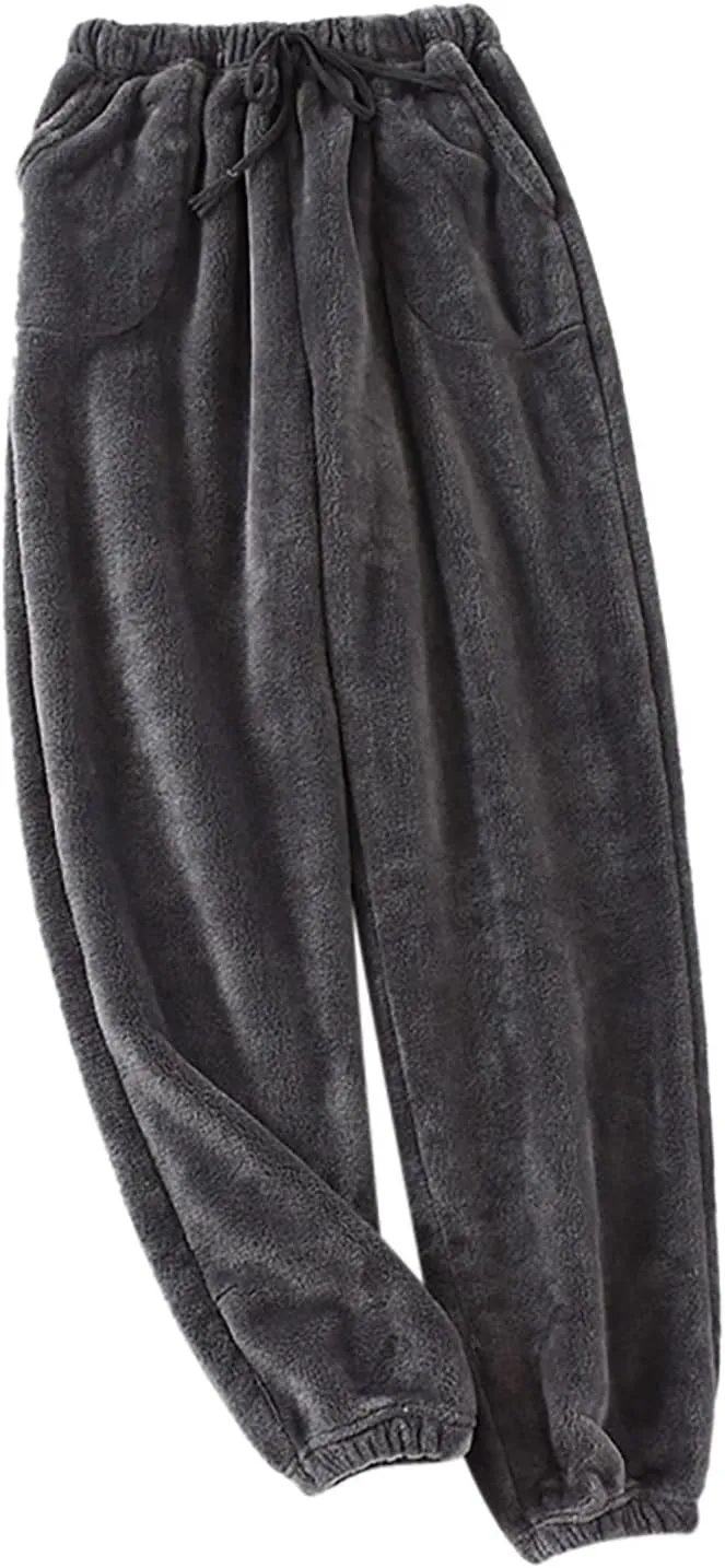 Christmas Mens Holiday Lounge Pajama Pant Flannel Cotton Cute Plaid Soft Lounge Sleepwear Xmas Prints