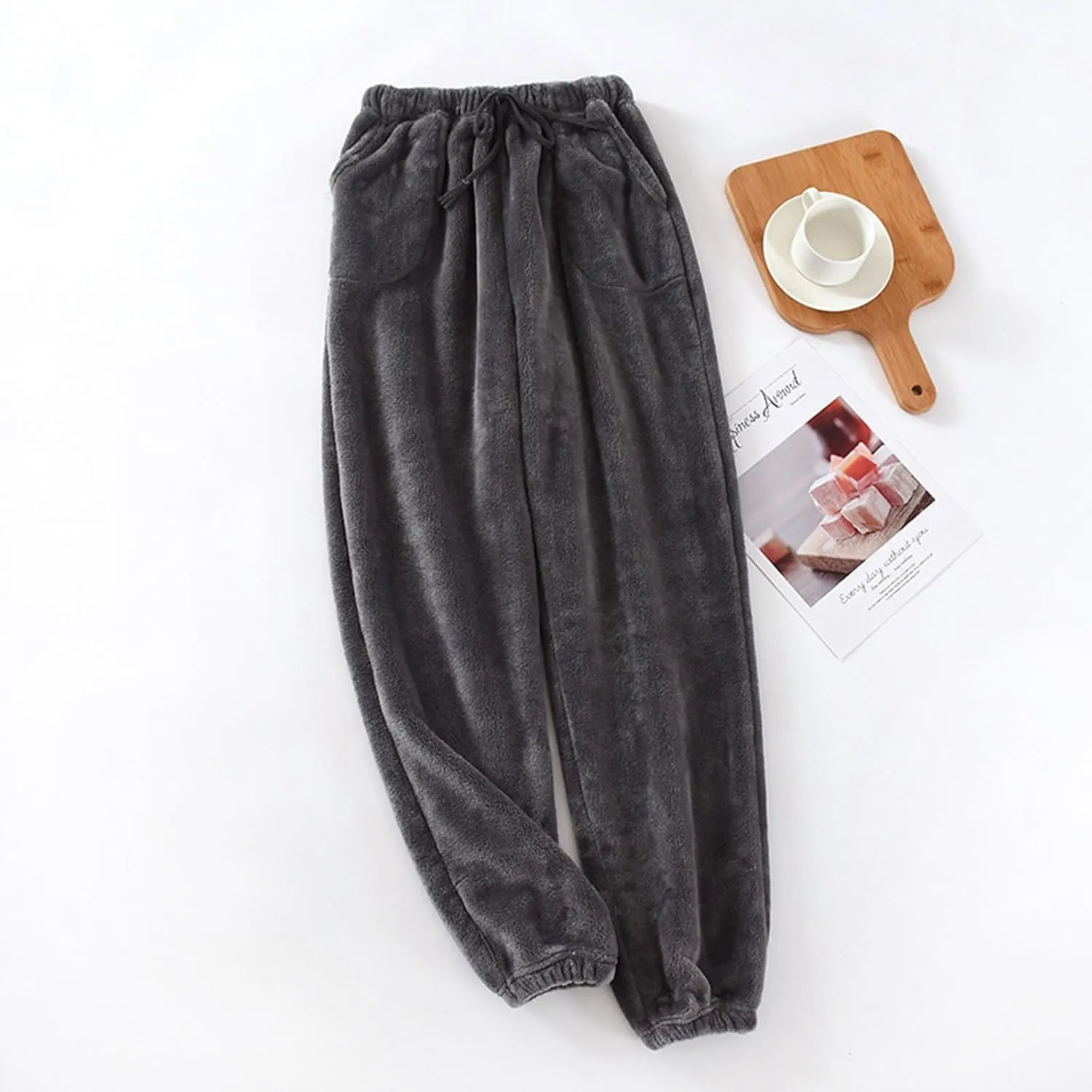 Christmas Mens Holiday Lounge Pajama Pant Flannel Cotton Cute Plaid Soft Lounge Sleepwear Xmas Prints
