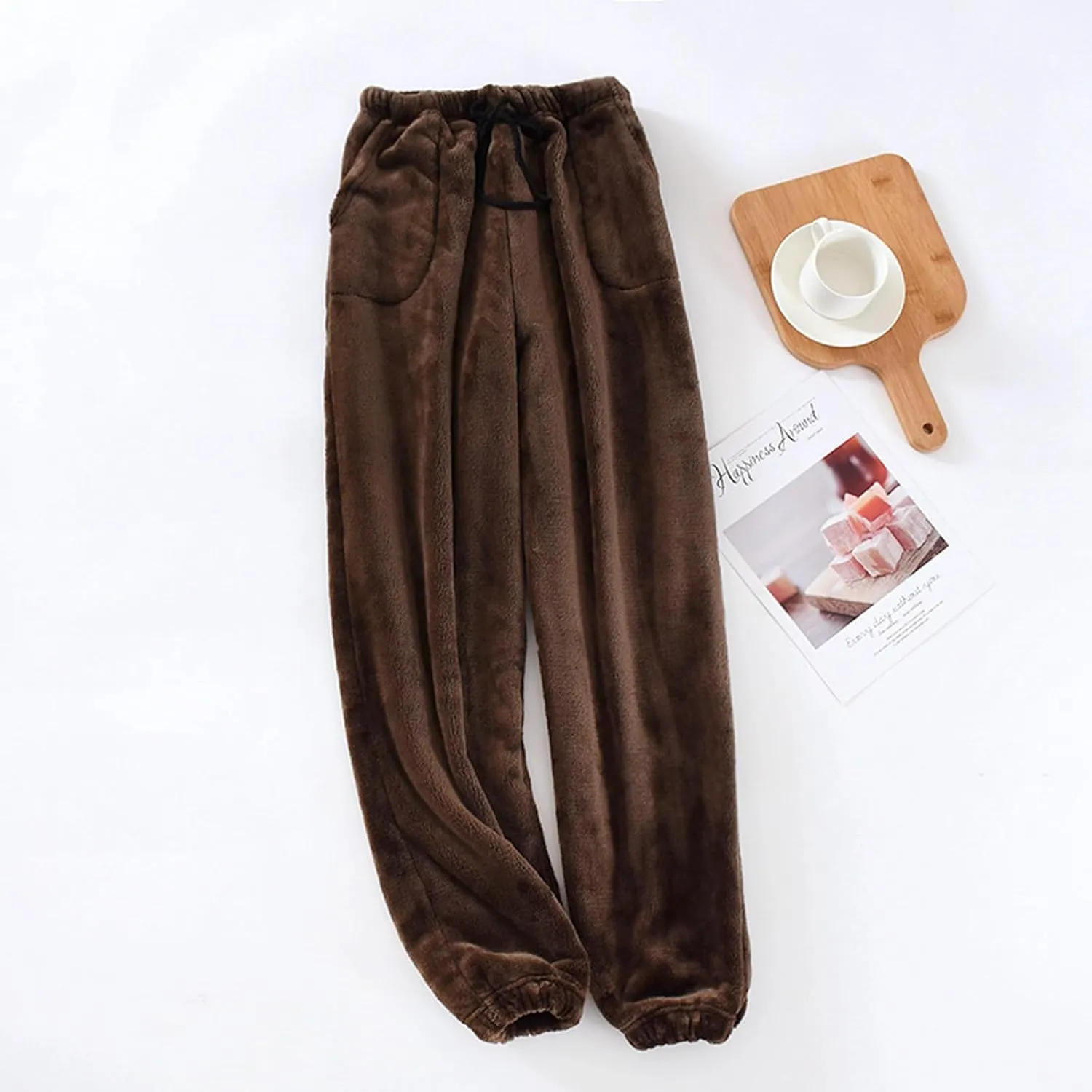 Christmas Mens Holiday Lounge Pajama Pant Flannel Cotton Cute Plaid Soft Lounge Sleepwear Xmas Prints