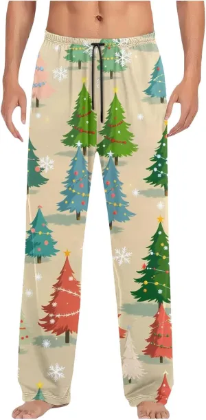 Christmas Pajamas for Women Funny Holiday Elastic Waist Pj Pant for Men Women Matching Couples Unisex