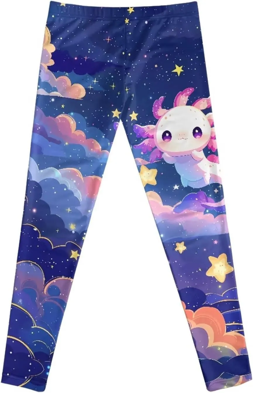 COEQINE Girls’ Leggings, Yoga Pants Activewear Legging High Waist Active Pants Size for 4-13 Years Kids Teens