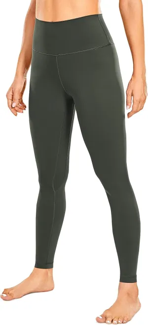 CRZ YOGA Women's Naked Feeling Yoga Pants 28 Inches - High Waisted Workout Leggings Full Length Tights Buttery Soft