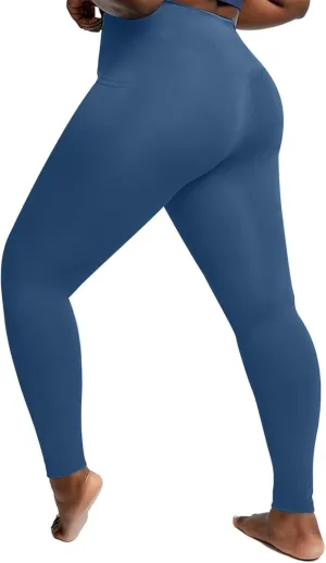 DASAYO Plus Size Leggings Tummy Control for Women High Waist Stretchy Workout Fitness Activewear Comfy Full Length Yoga Pants
