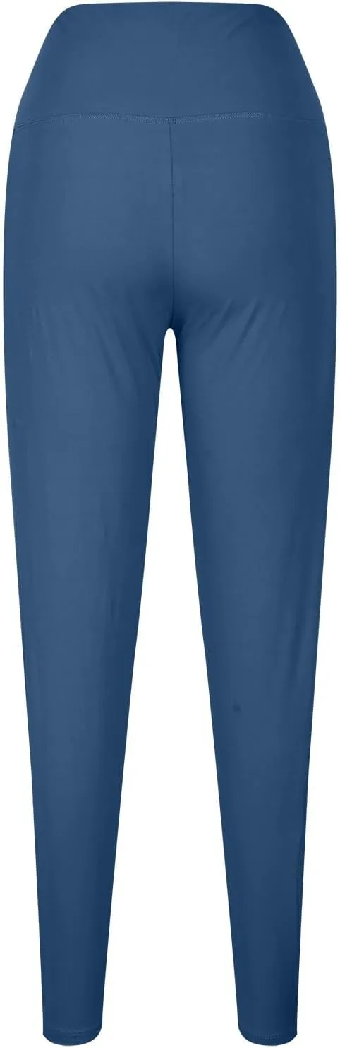 DASAYO Plus Size Leggings Tummy Control for Women High Waist Stretchy Workout Fitness Activewear Comfy Full Length Yoga Pants
