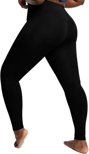 DASAYO Plus Size Leggings Tummy Control for Women High Waist Stretchy Workout Fitness Activewear Comfy Full Length Yoga Pants