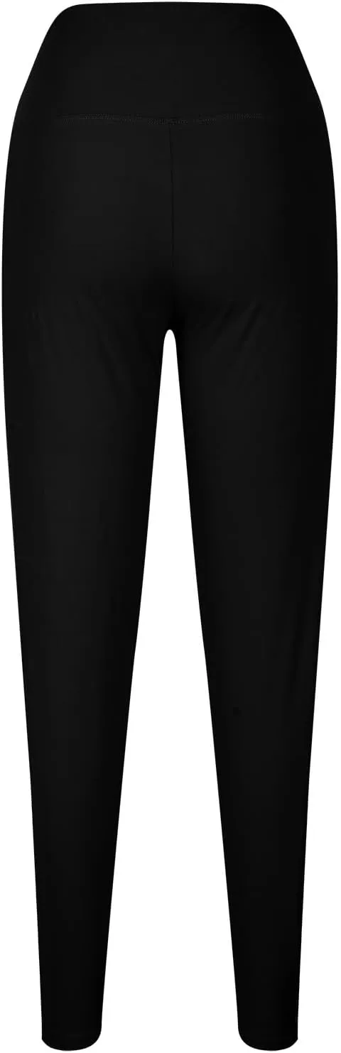 DASAYO Plus Size Leggings Tummy Control for Women High Waist Stretchy Workout Fitness Activewear Comfy Full Length Yoga Pants