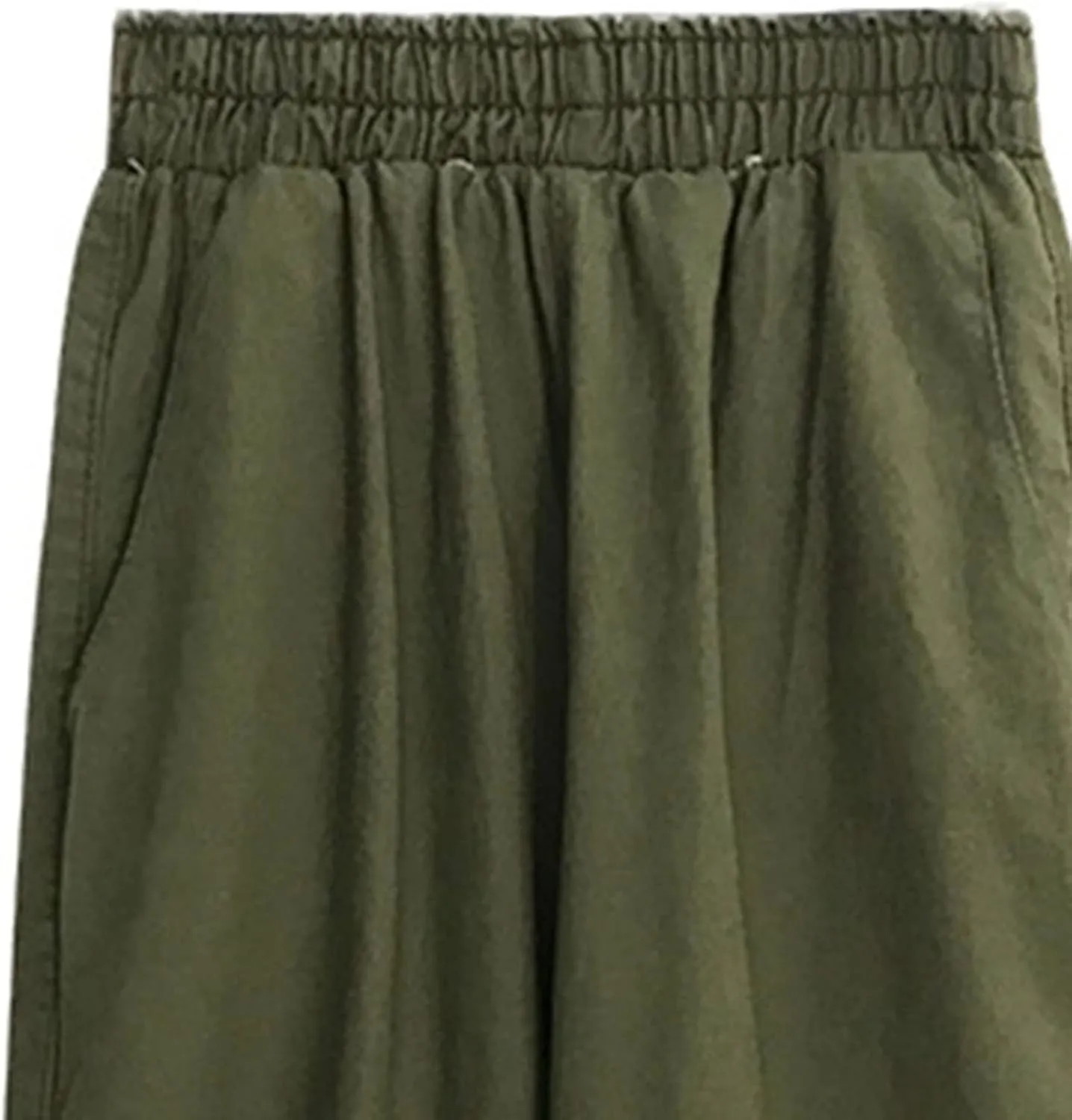 DGHM-JLMY Women's Elastic High Waist Slim Workwear Wrinkle Free Relaxed Fit Pant Loose Casual Pocket Straight Leg Trousers