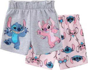 Disney Lilo & Stitch Girls 2 Pack Shorts for Little to Big Kids