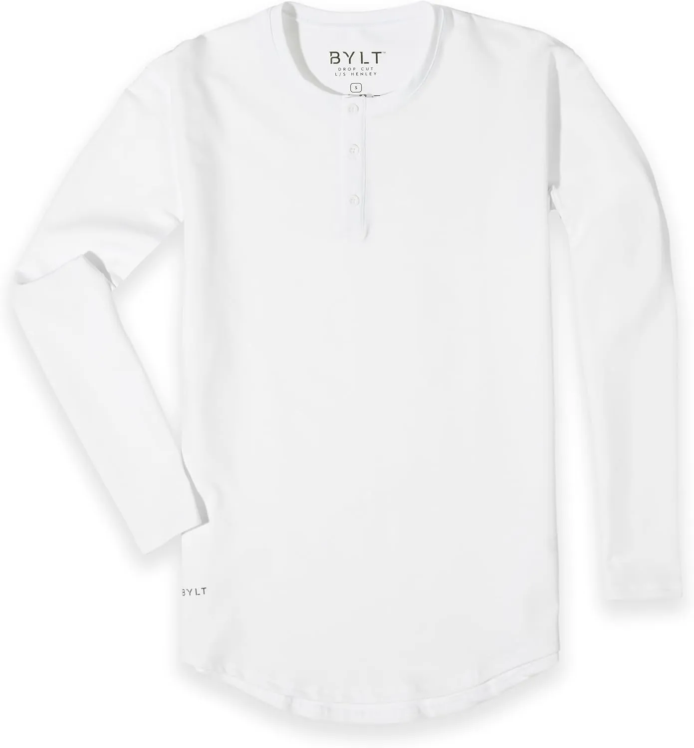 Drop-Cut Henley Long Sleeve Men's Shirt, 3-Button Closure, Long Sleeve, Casual T-Shirt