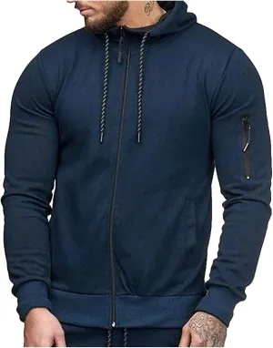 DuDubaby Long Sleeve Sweatshirt For Men Casual Camouflage Sports Sweatshirt Long Sleeve Zipper Hooded Jacket Coat