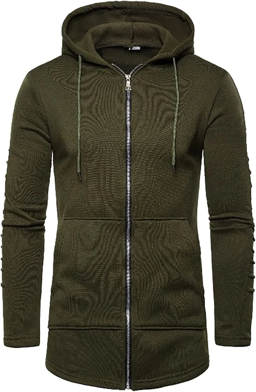 DuDubaby Mens Long Sleeve Hoodie Casual Camouflage Sports Sweatshirt Long Sleeve Zipper Hooded Jacket Coat
