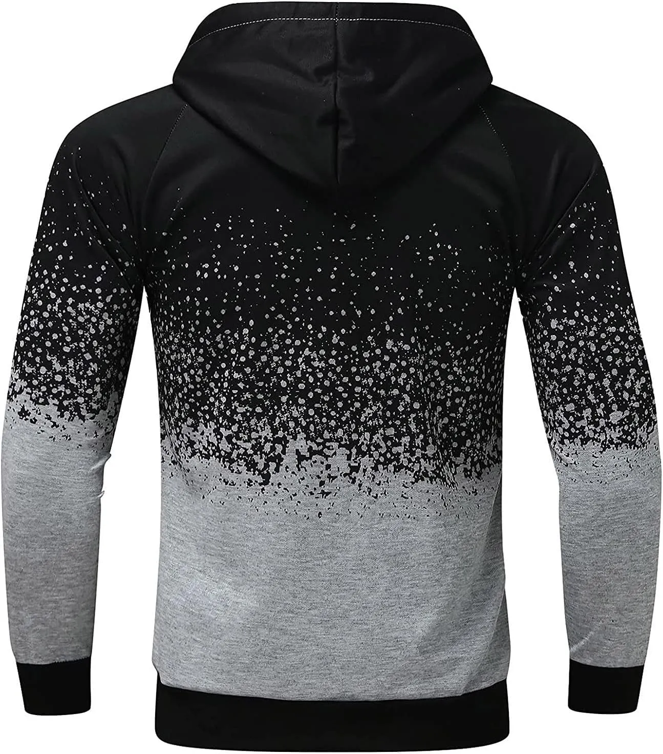 DuDubaby Mens Long Sleeve Hoodie Casual Camouflage Sports Sweatshirt Long Sleeve Zipper Hooded Jacket Coat