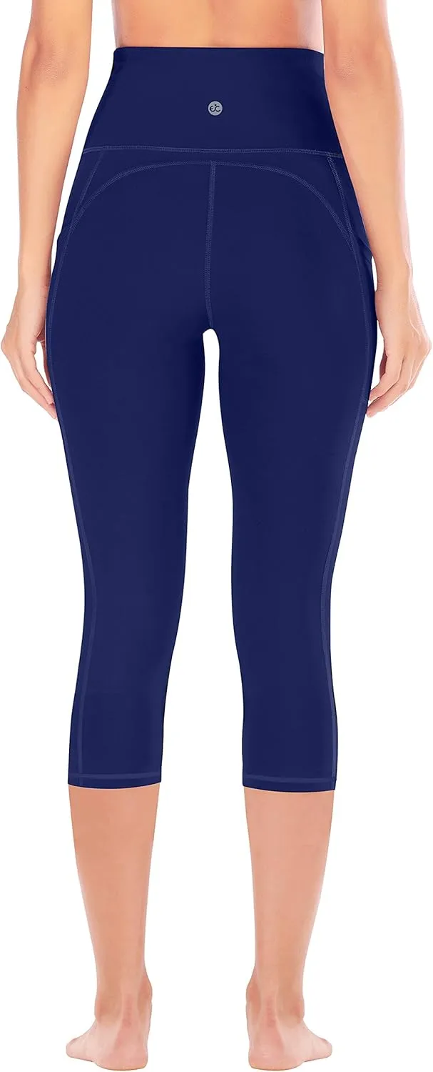 Ewedoos Womens Yoga Pants with Pockets Capri Leggings for Women Tummy Control Workout Leggings Compression Capris Pants