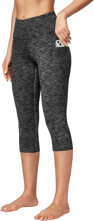 Ewedoos Womens Yoga Pants with Pockets Capri Leggings for Women Tummy Control Workout Leggings Compression Capris Pants