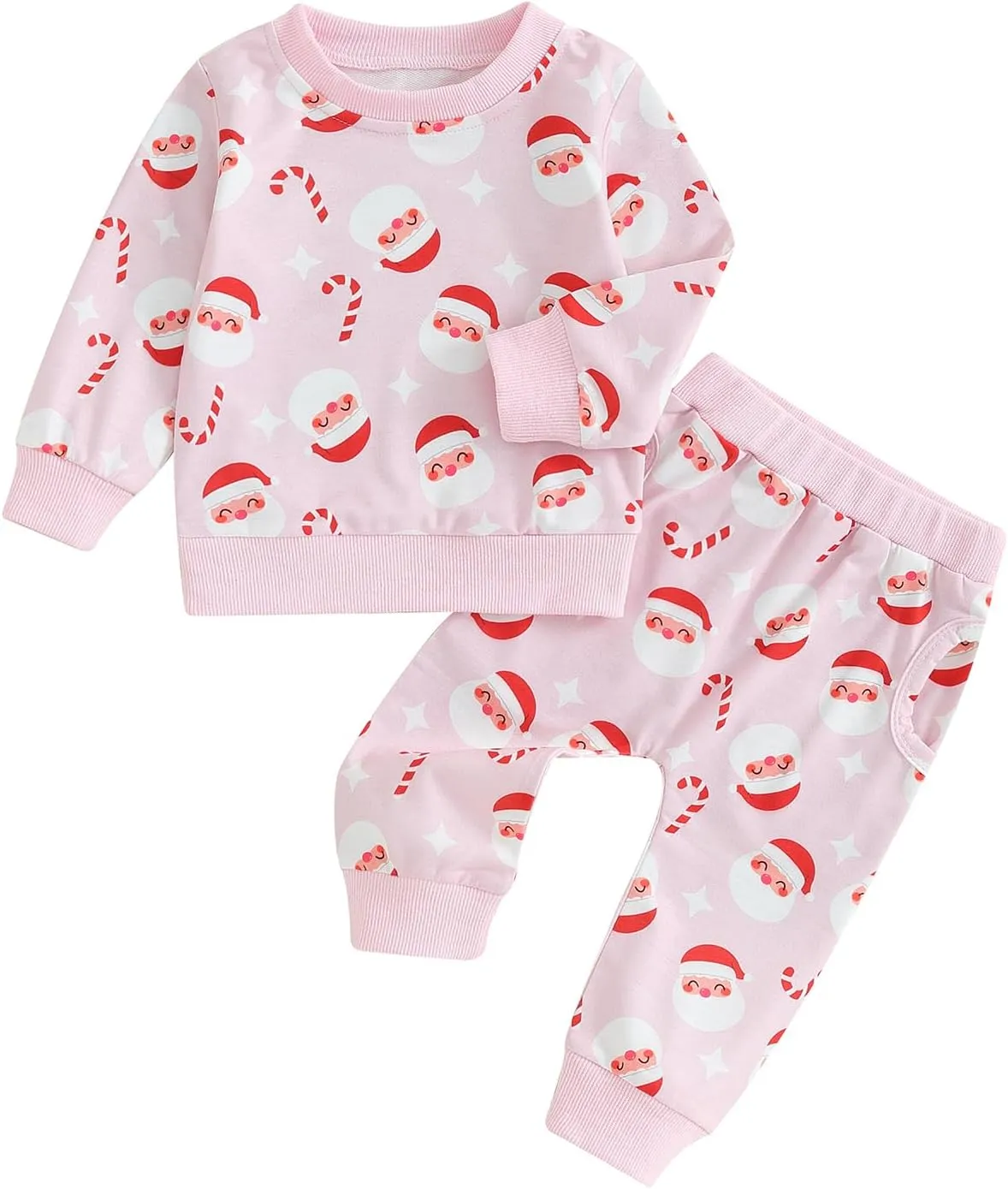 FIOMVA St Patricks Day Baby Boy Girl Outfit Infant Shamrock Print Sweatshirts Pants Set Toddler Cute Top Suit Clothes