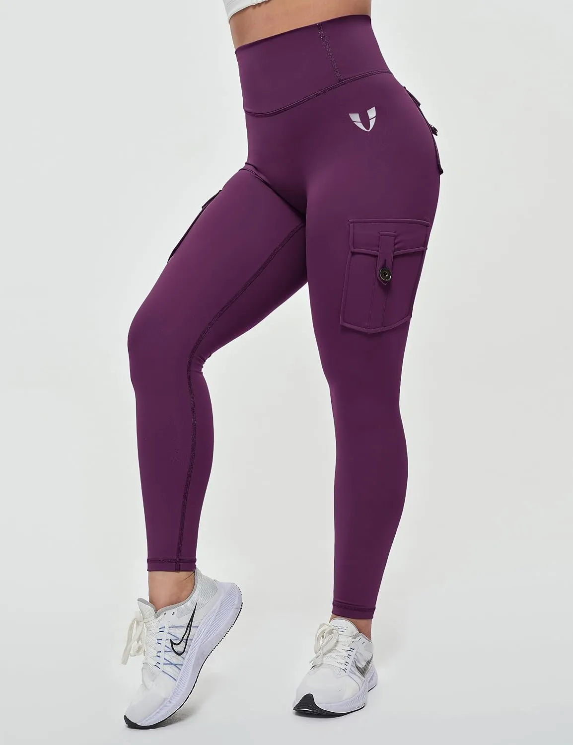 FIRM ABS Women's Active wear Leggings,Cargo Pockets Design, Squat-Proof and Non See-Through Pants for Workout, Yoga, Running