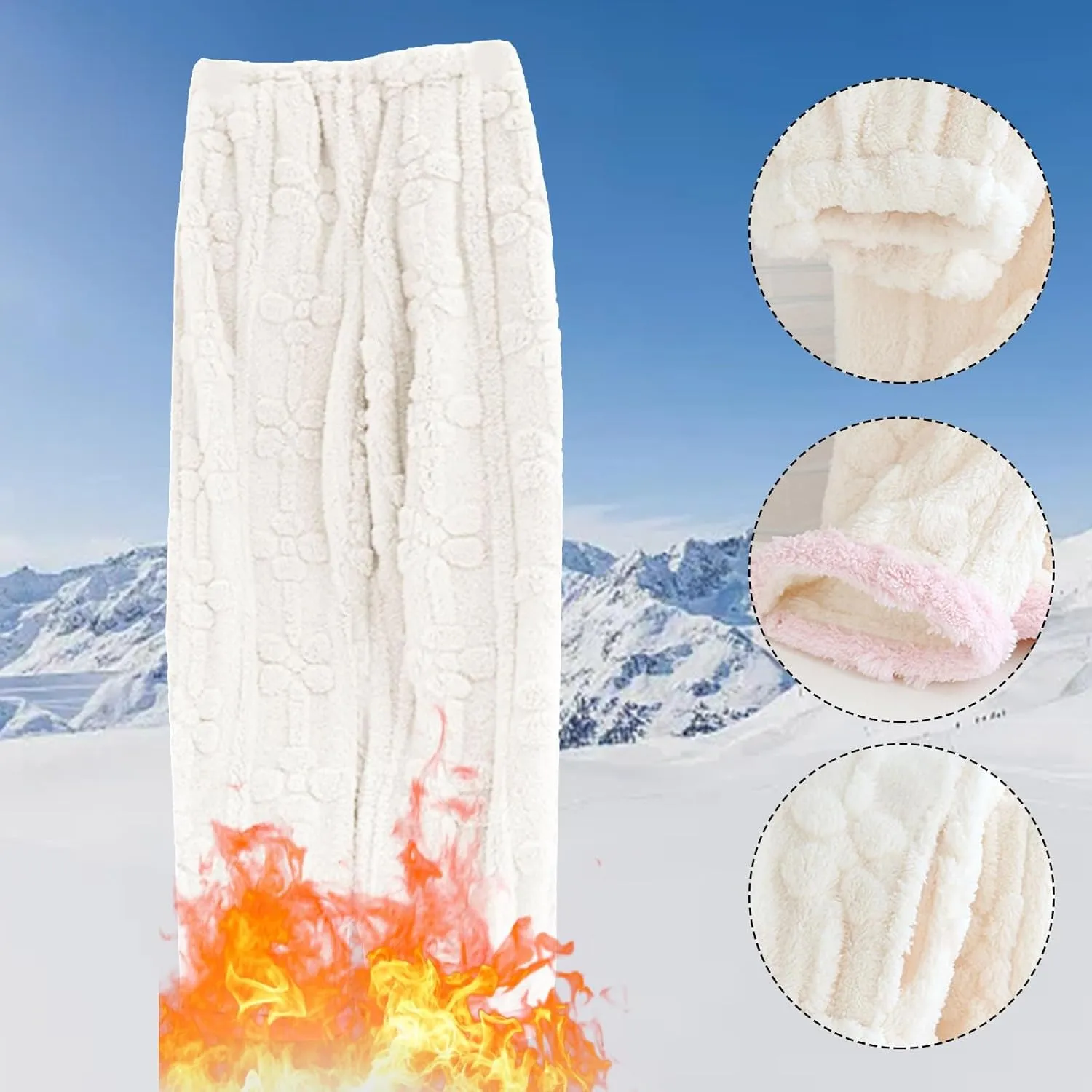 Flannel Pajama Pants Women Fuzzy Pajamas Lounge Homewear Loose Fit Elastic Waist Solid Fleece Pj Bottoms Sleepwear