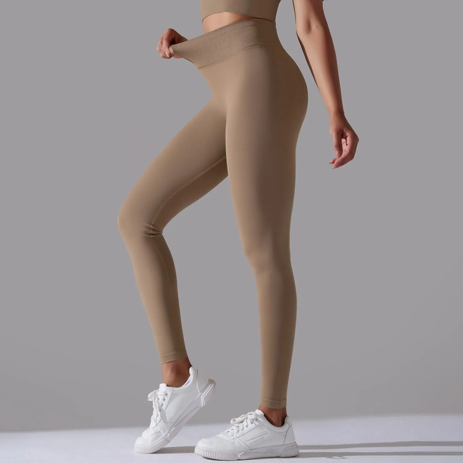 FZVYD High Waisted Leggings for Women Full Length Capri Soft Yoga Pants for Workout Athletic High Waist Tummy Control Tights