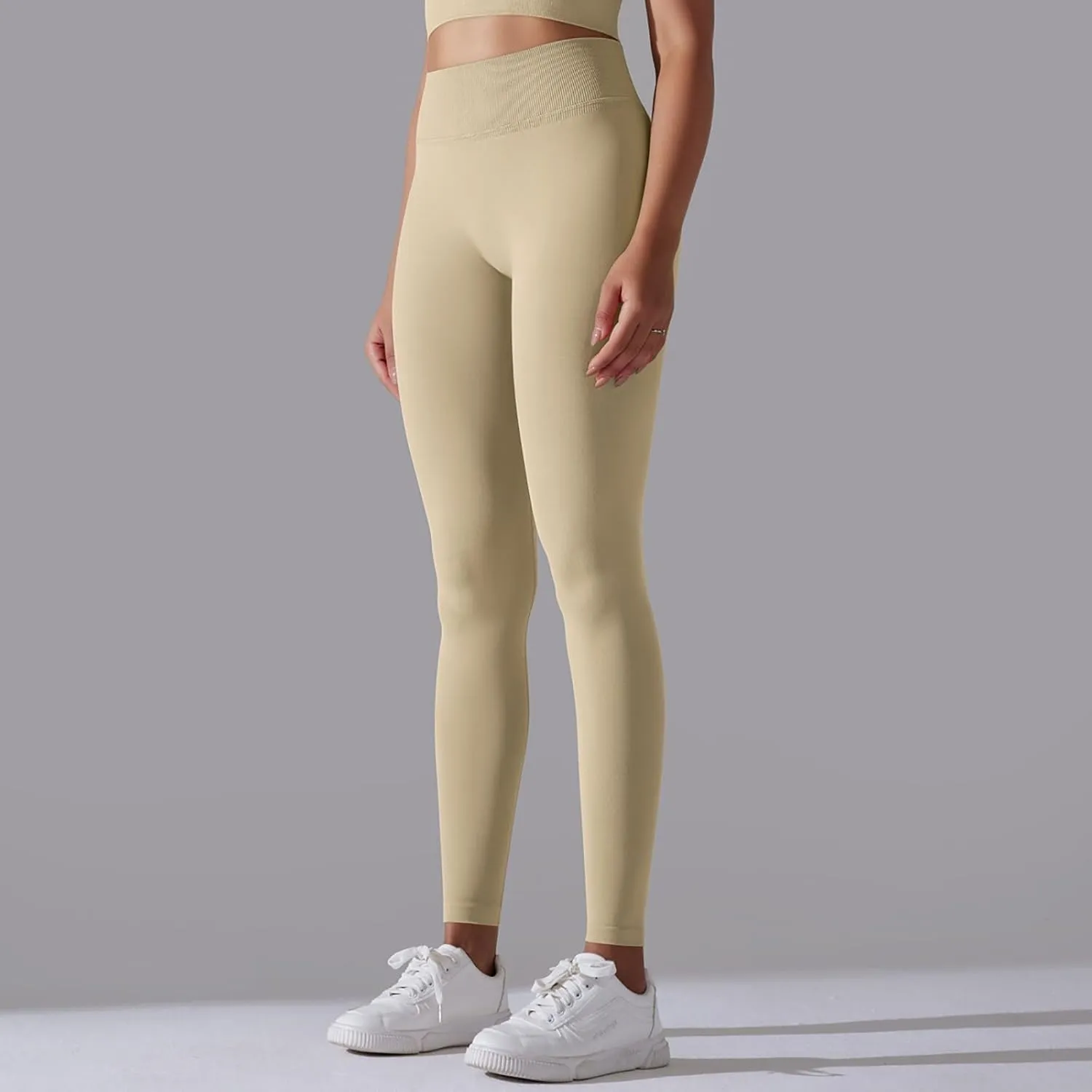 FZVYD High Waisted Leggings for Women Full Length Capri Soft Yoga Pants for Workout Athletic High Waist Tummy Control Tights