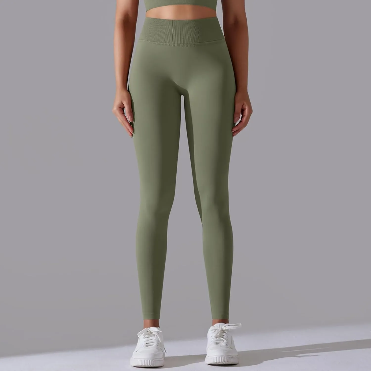 FZVYD High Waisted Leggings for Women Full Length Capri Soft Yoga Pants for Workout Athletic High Waist Tummy Control Tights