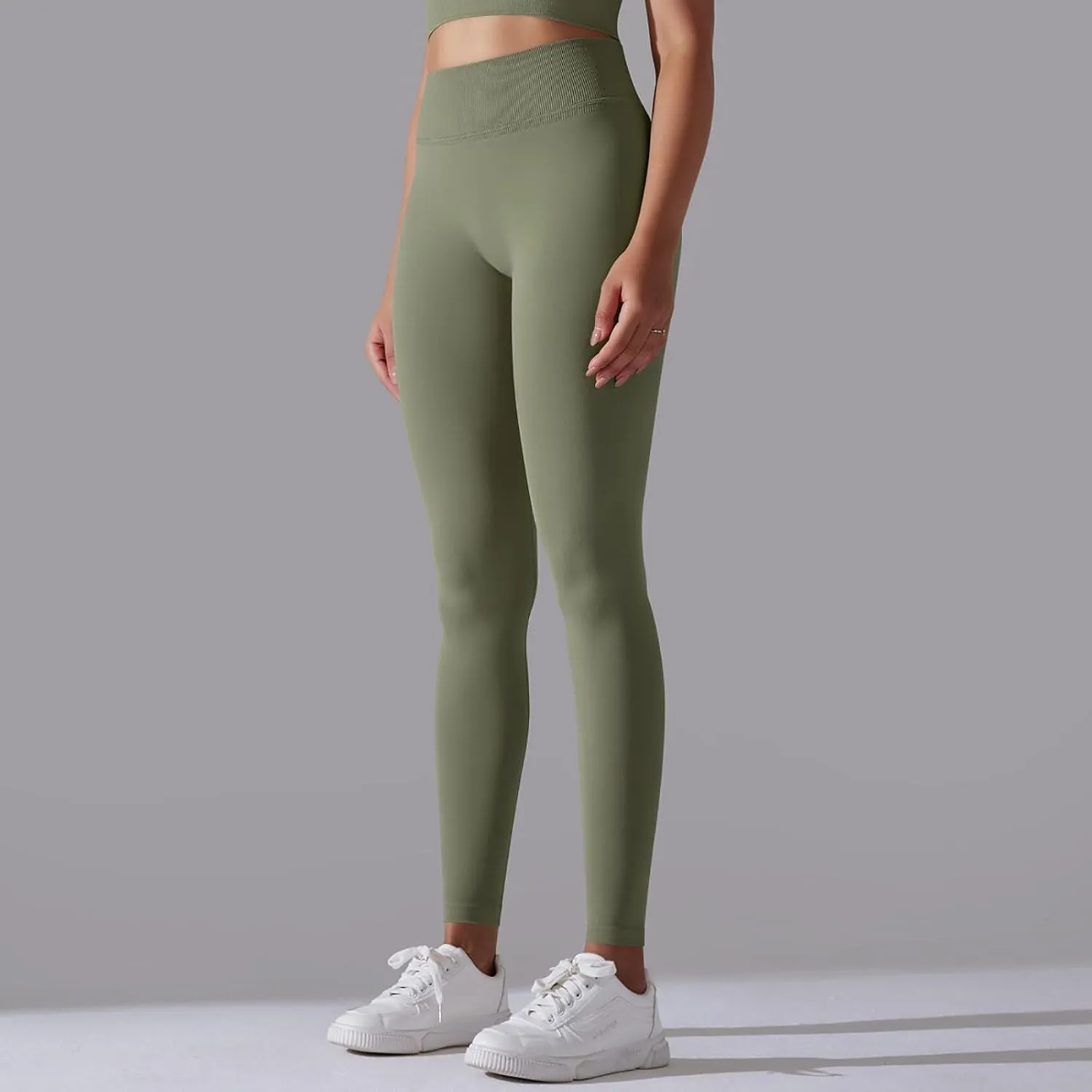 FZVYD High Waisted Leggings for Women Full Length Capri Soft Yoga Pants for Workout Athletic High Waist Tummy Control Tights
